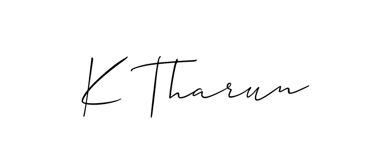 See photos of K Tharun official signature by Spectra . Check more albums & portfolios. Read reviews & check more about Allison_Script font. K Tharun signature style 2 images and pictures png
