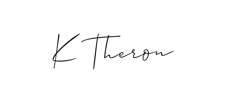 How to make K Theron signature? Allison_Script is a professional autograph style. Create handwritten signature for K Theron name. K Theron signature style 2 images and pictures png