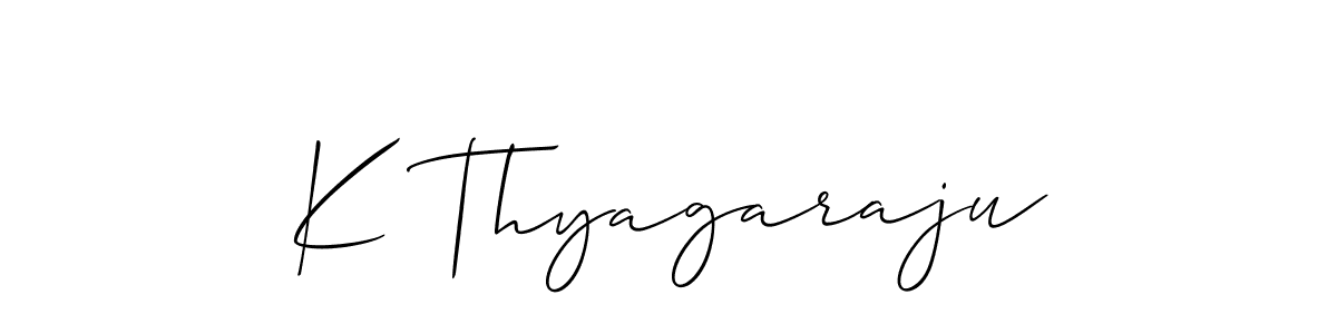 How to make K Thyagaraju name signature. Use Allison_Script style for creating short signs online. This is the latest handwritten sign. K Thyagaraju signature style 2 images and pictures png