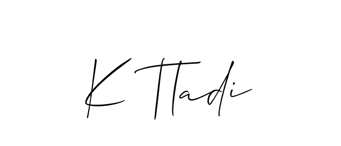 Make a beautiful signature design for name K Tladi. Use this online signature maker to create a handwritten signature for free. K Tladi signature style 2 images and pictures png