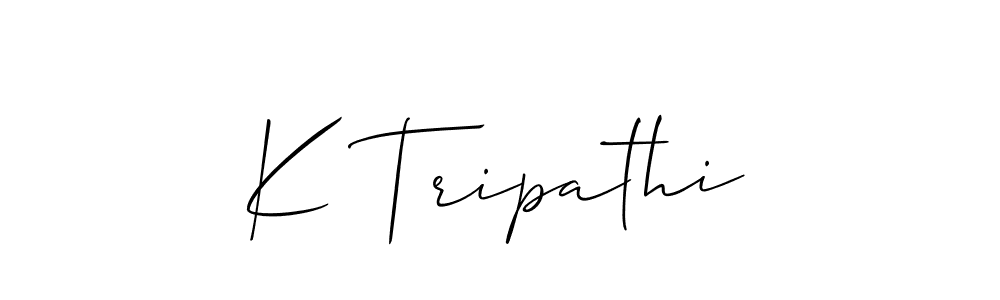 Make a short K Tripathi signature style. Manage your documents anywhere anytime using Allison_Script. Create and add eSignatures, submit forms, share and send files easily. K Tripathi signature style 2 images and pictures png