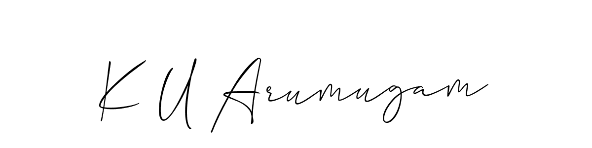 Once you've used our free online signature maker to create your best signature Allison_Script style, it's time to enjoy all of the benefits that K U Arumugam name signing documents. K U Arumugam signature style 2 images and pictures png