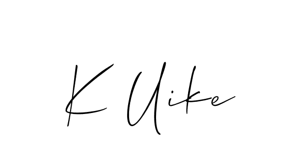 Make a beautiful signature design for name K Uike. Use this online signature maker to create a handwritten signature for free. K Uike signature style 2 images and pictures png
