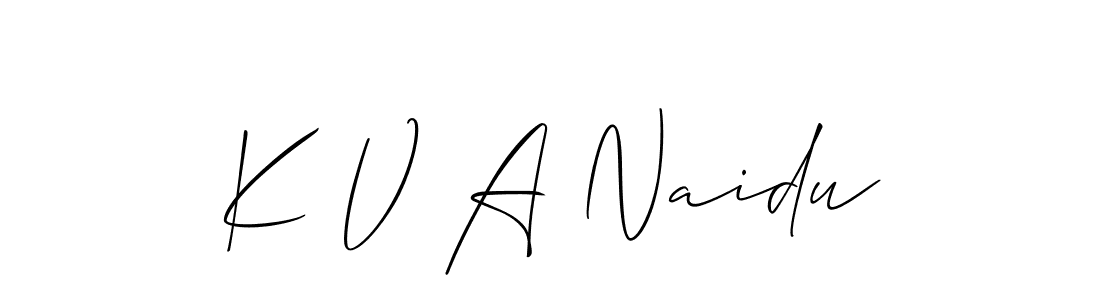 K V A Naidu stylish signature style. Best Handwritten Sign (Allison_Script) for my name. Handwritten Signature Collection Ideas for my name K V A Naidu. K V A Naidu signature style 2 images and pictures png