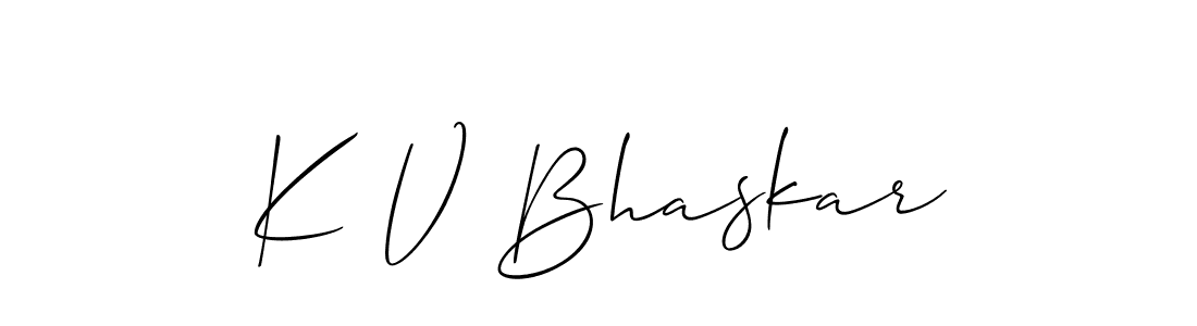 How to Draw K V Bhaskar signature style? Allison_Script is a latest design signature styles for name K V Bhaskar. K V Bhaskar signature style 2 images and pictures png