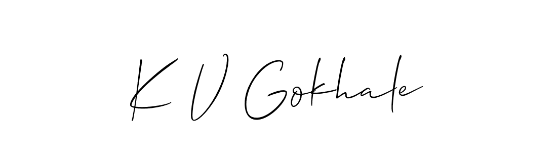 This is the best signature style for the K V Gokhale name. Also you like these signature font (Allison_Script). Mix name signature. K V Gokhale signature style 2 images and pictures png
