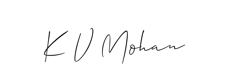 Best and Professional Signature Style for K V Mohan. Allison_Script Best Signature Style Collection. K V Mohan signature style 2 images and pictures png