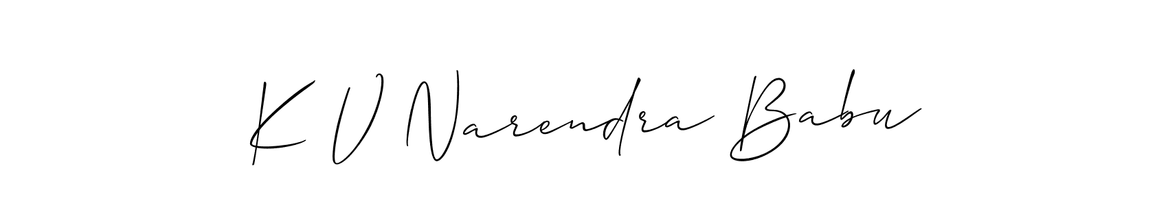 Once you've used our free online signature maker to create your best signature Allison_Script style, it's time to enjoy all of the benefits that K V Narendra Babu name signing documents. K V Narendra Babu signature style 2 images and pictures png