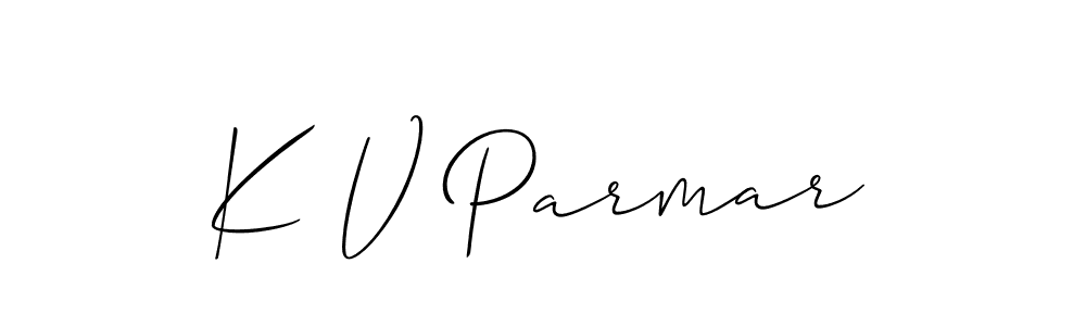 It looks lik you need a new signature style for name K V Parmar. Design unique handwritten (Allison_Script) signature with our free signature maker in just a few clicks. K V Parmar signature style 2 images and pictures png