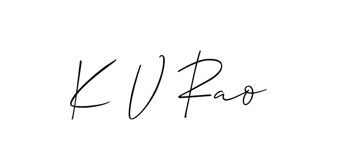 Also we have K V Rao name is the best signature style. Create professional handwritten signature collection using Allison_Script autograph style. K V Rao signature style 2 images and pictures png