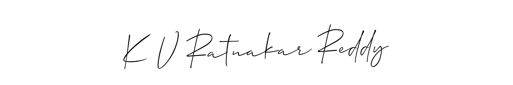 Also we have K V Ratnakar Reddy name is the best signature style. Create professional handwritten signature collection using Allison_Script autograph style. K V Ratnakar Reddy signature style 2 images and pictures png