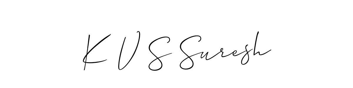 Make a beautiful signature design for name K V S Suresh. With this signature (Allison_Script) style, you can create a handwritten signature for free. K V S Suresh signature style 2 images and pictures png