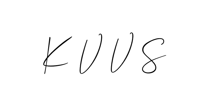 It looks lik you need a new signature style for name K V V S. Design unique handwritten (Allison_Script) signature with our free signature maker in just a few clicks. K V V S signature style 2 images and pictures png