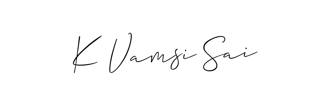 It looks lik you need a new signature style for name K Vamsi Sai. Design unique handwritten (Allison_Script) signature with our free signature maker in just a few clicks. K Vamsi Sai signature style 2 images and pictures png