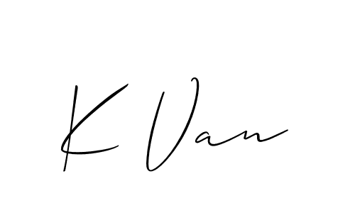 Allison_Script is a professional signature style that is perfect for those who want to add a touch of class to their signature. It is also a great choice for those who want to make their signature more unique. Get K Van name to fancy signature for free. K Van signature style 2 images and pictures png