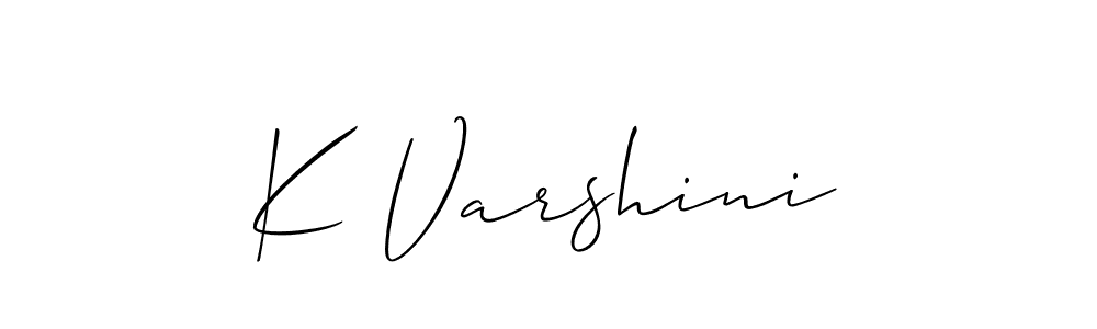Also we have K Varshini name is the best signature style. Create professional handwritten signature collection using Allison_Script autograph style. K Varshini signature style 2 images and pictures png