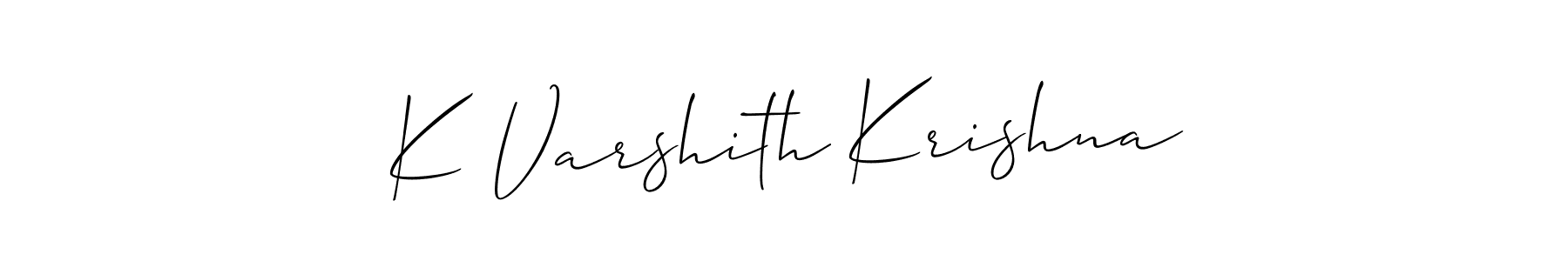 It looks lik you need a new signature style for name K Varshith Krishna. Design unique handwritten (Allison_Script) signature with our free signature maker in just a few clicks. K Varshith Krishna signature style 2 images and pictures png