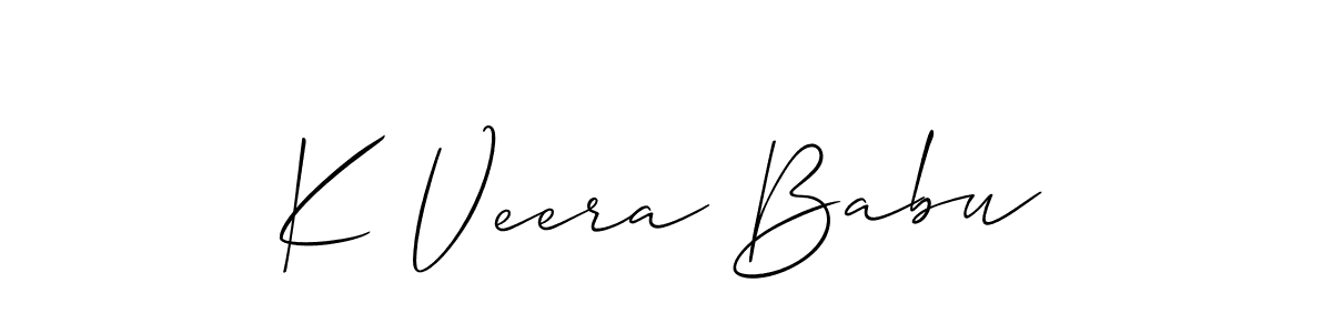 How to Draw K Veera Babu signature style? Allison_Script is a latest design signature styles for name K Veera Babu. K Veera Babu signature style 2 images and pictures png