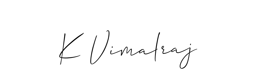 Make a beautiful signature design for name K Vimalraj. With this signature (Allison_Script) style, you can create a handwritten signature for free. K Vimalraj signature style 2 images and pictures png