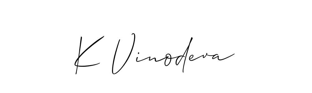 Once you've used our free online signature maker to create your best signature Allison_Script style, it's time to enjoy all of the benefits that K Vinodeva name signing documents. K Vinodeva signature style 2 images and pictures png