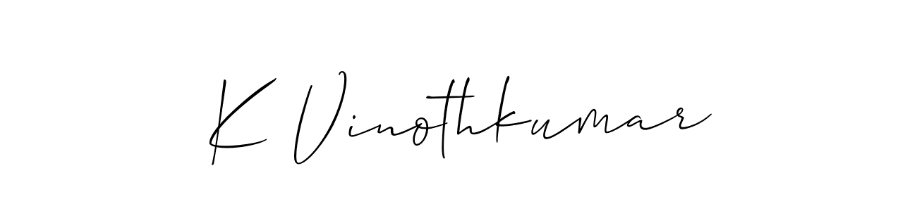K Vinothkumar stylish signature style. Best Handwritten Sign (Allison_Script) for my name. Handwritten Signature Collection Ideas for my name K Vinothkumar. K Vinothkumar signature style 2 images and pictures png