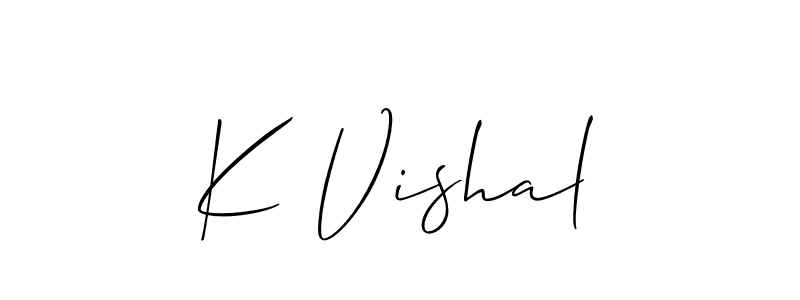 Make a beautiful signature design for name K Vishal. Use this online signature maker to create a handwritten signature for free. K Vishal signature style 2 images and pictures png