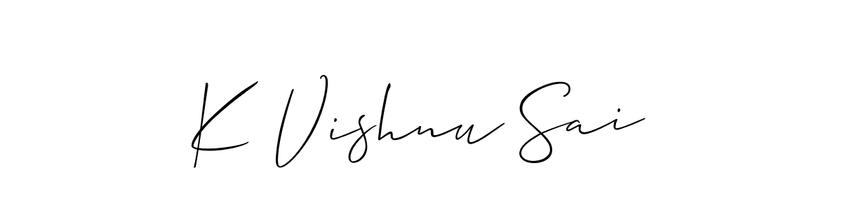 Here are the top 10 professional signature styles for the name K Vishnu Sai. These are the best autograph styles you can use for your name. K Vishnu Sai signature style 2 images and pictures png