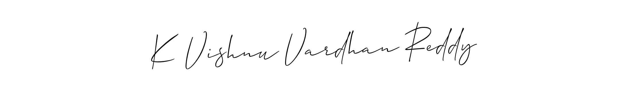 This is the best signature style for the K Vishnu Vardhan Reddy name. Also you like these signature font (Allison_Script). Mix name signature. K Vishnu Vardhan Reddy signature style 2 images and pictures png