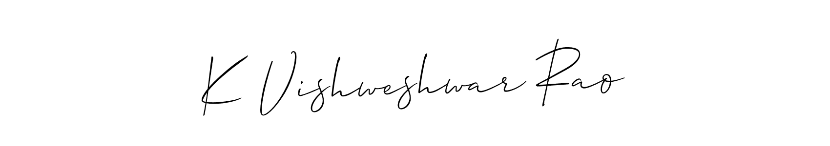How to Draw K Vishweshwar Rao signature style? Allison_Script is a latest design signature styles for name K Vishweshwar Rao. K Vishweshwar Rao signature style 2 images and pictures png