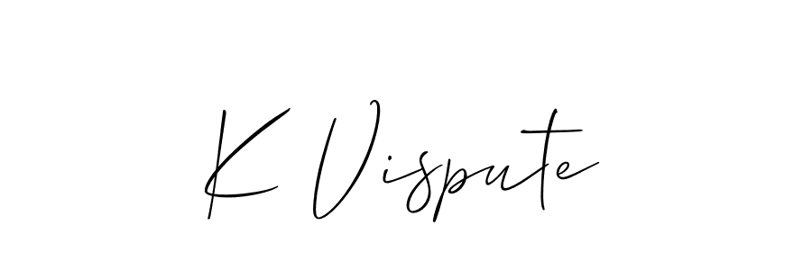 Make a beautiful signature design for name K Vispute. With this signature (Allison_Script) style, you can create a handwritten signature for free. K Vispute signature style 2 images and pictures png