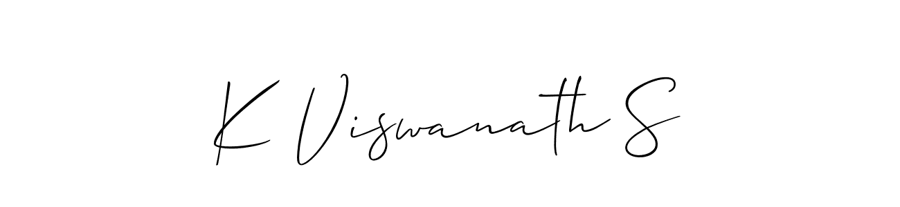 Make a beautiful signature design for name K Viswanath S. With this signature (Allison_Script) style, you can create a handwritten signature for free. K Viswanath S signature style 2 images and pictures png