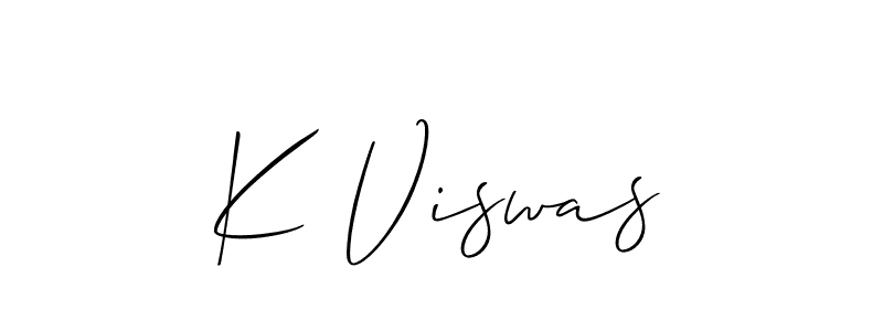 Allison_Script is a professional signature style that is perfect for those who want to add a touch of class to their signature. It is also a great choice for those who want to make their signature more unique. Get K Viswas name to fancy signature for free. K Viswas signature style 2 images and pictures png