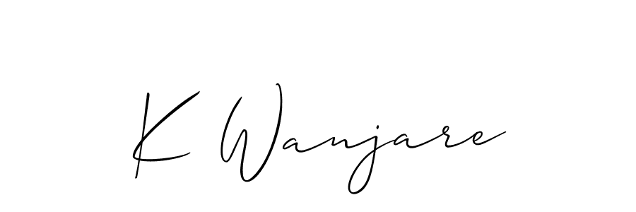 Here are the top 10 professional signature styles for the name K Wanjare. These are the best autograph styles you can use for your name. K Wanjare signature style 2 images and pictures png