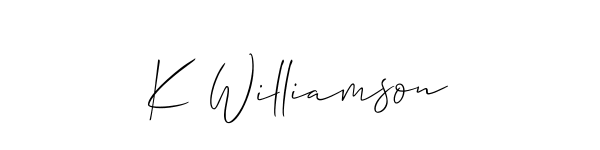 Make a beautiful signature design for name K Williamson. Use this online signature maker to create a handwritten signature for free. K Williamson signature style 2 images and pictures png