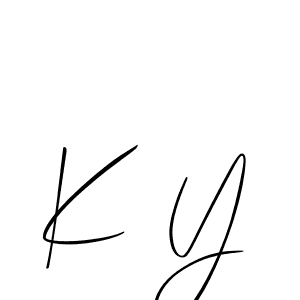 How to make K Y name signature. Use Allison_Script style for creating short signs online. This is the latest handwritten sign. K Y signature style 2 images and pictures png