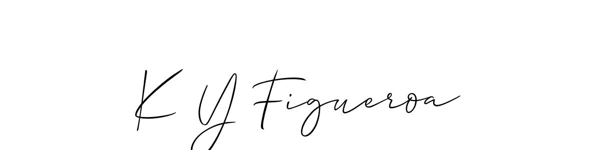 You should practise on your own different ways (Allison_Script) to write your name (K Y Figueroa) in signature. don't let someone else do it for you. K Y Figueroa signature style 2 images and pictures png