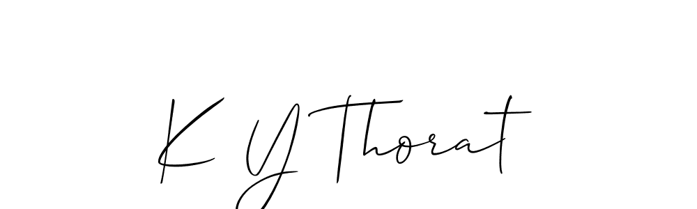 Similarly Allison_Script is the best handwritten signature design. Signature creator online .You can use it as an online autograph creator for name K Y Thorat. K Y Thorat signature style 2 images and pictures png