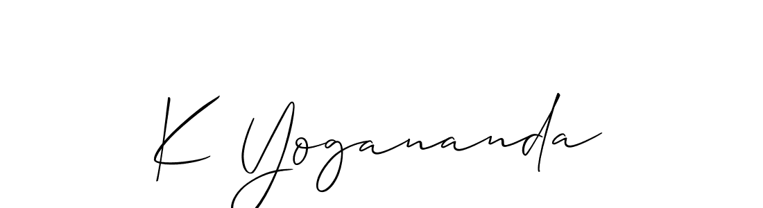 Create a beautiful signature design for name K Yogananda. With this signature (Allison_Script) fonts, you can make a handwritten signature for free. K Yogananda signature style 2 images and pictures png