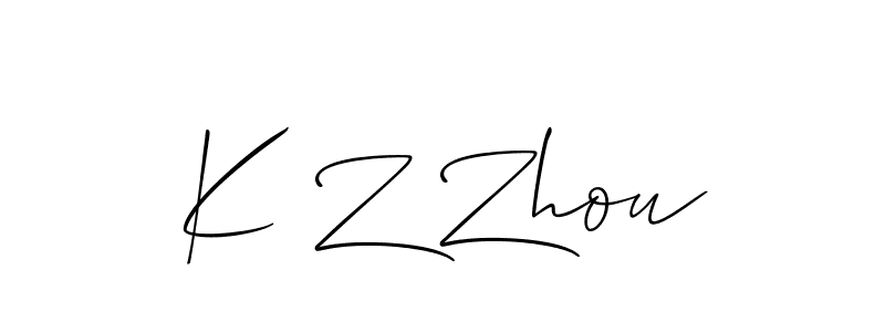 Best and Professional Signature Style for K Z Zhou. Allison_Script Best Signature Style Collection. K Z Zhou signature style 2 images and pictures png