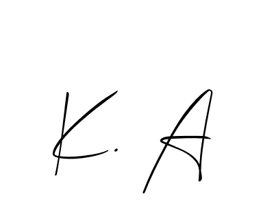 The best way (Allison_Script) to make a short signature is to pick only two or three words in your name. The name K. A include a total of six letters. For converting this name. K. A signature style 2 images and pictures png