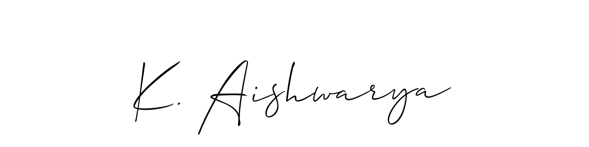 K. Aishwarya stylish signature style. Best Handwritten Sign (Allison_Script) for my name. Handwritten Signature Collection Ideas for my name K. Aishwarya. K. Aishwarya signature style 2 images and pictures png