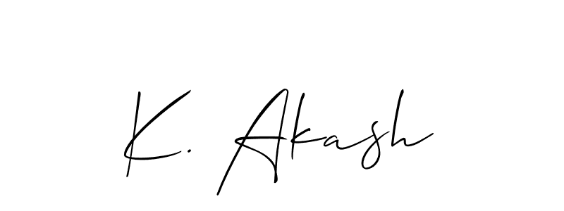 Once you've used our free online signature maker to create your best signature Allison_Script style, it's time to enjoy all of the benefits that K. Akash name signing documents. K. Akash signature style 2 images and pictures png