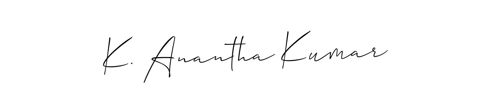 It looks lik you need a new signature style for name K. Anantha Kumar. Design unique handwritten (Allison_Script) signature with our free signature maker in just a few clicks. K. Anantha Kumar signature style 2 images and pictures png