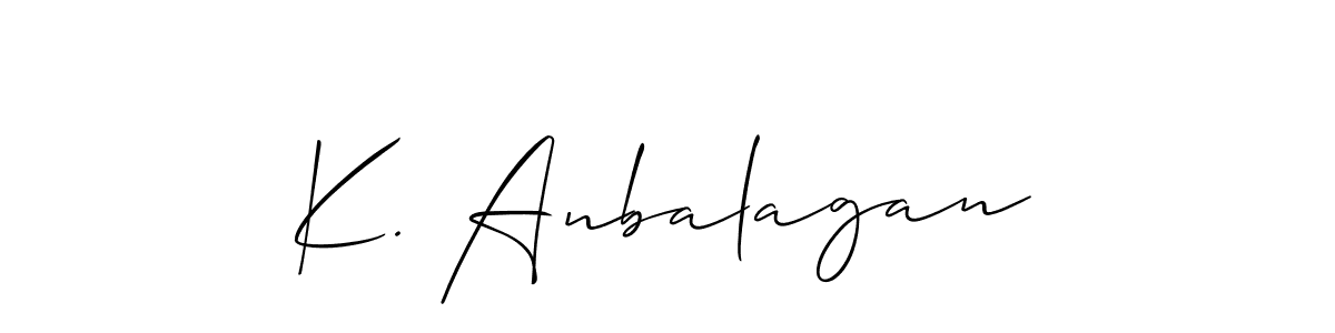 How to make K. Anbalagan name signature. Use Allison_Script style for creating short signs online. This is the latest handwritten sign. K. Anbalagan signature style 2 images and pictures png