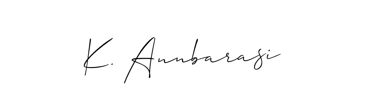 Best and Professional Signature Style for K. Annbarasi. Allison_Script Best Signature Style Collection. K. Annbarasi signature style 2 images and pictures png