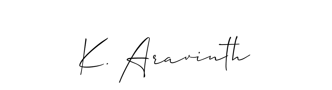 Create a beautiful signature design for name K. Aravinth. With this signature (Allison_Script) fonts, you can make a handwritten signature for free. K. Aravinth signature style 2 images and pictures png