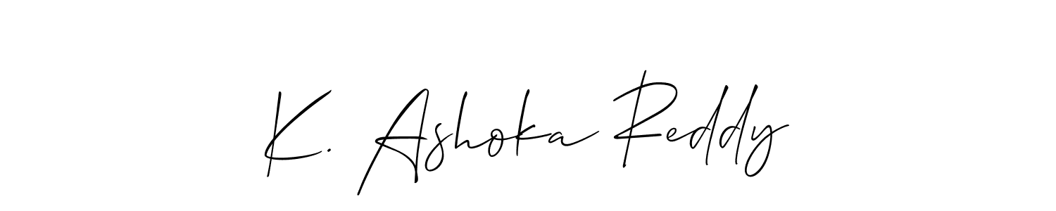 You should practise on your own different ways (Allison_Script) to write your name (K. Ashoka Reddy) in signature. don't let someone else do it for you. K. Ashoka Reddy signature style 2 images and pictures png