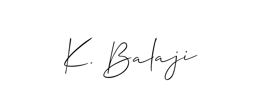 How to make K. Balaji name signature. Use Allison_Script style for creating short signs online. This is the latest handwritten sign. K. Balaji signature style 2 images and pictures png