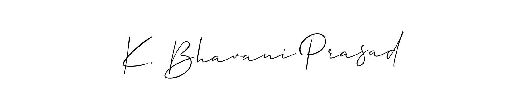 How to make K. Bhavani Prasad name signature. Use Allison_Script style for creating short signs online. This is the latest handwritten sign. K. Bhavani Prasad signature style 2 images and pictures png