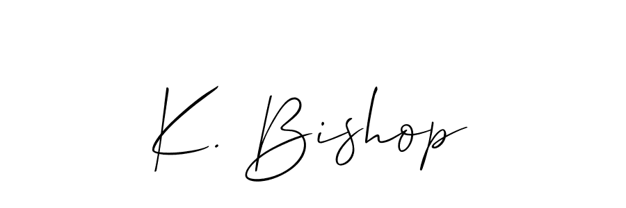 Also we have K. Bishop name is the best signature style. Create professional handwritten signature collection using Allison_Script autograph style. K. Bishop signature style 2 images and pictures png